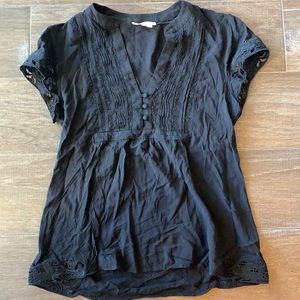 JOIE black shirt sleeve blouse